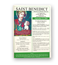 Parish Bulletin publication for the latest news distributed after weekend mass